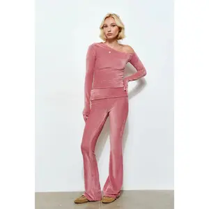 Dusty Pink Foldover Pants