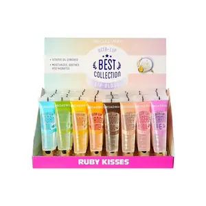 Ruby Kisses Broadway Vita-Lip Clear Gloss Variety Box, Ultra-Hydrating & Soothing Formula with Vitamin Oils, Lustrous Non-Sticky Finish, Multipack of 48 Nutrient-Rich Glosses