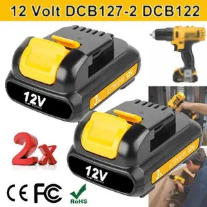 12V Max 3.5Ah Lithium-Ion Battery for Dewalt 12 Volt DCB120 DCB121 DCB127-2