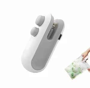 Mini Bag Sealer USB Rechargeable 2 in 1 Heat Sealer with Cutter & Magnet for Plastic Snack Bags Portable Resealer Machine