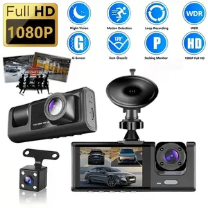 1080P Dash Cam Dual/Triple Channel, Super Night Vision, G-Sensor, Parking Mode, Motion Detection Loop Recording for Car Security Front/Rear/Interior Camera