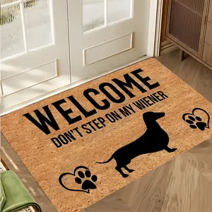 Cute Dachshund Design Doormat, Humorous Entrance Rug, Animal Printed Rug, Highly Absorbent Floor Mats, Anti-slip Quick drying Soft Carpets, Suitable for Multi-scenario, Indoor Outdoor Entrance Carpet Home Decor, Gifts for Christmas