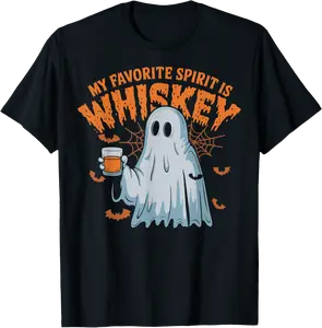 My Favorite Spirit Is Whiskey Funny Ghost Halloween Costume T-Shirt - Jessicajon Shop 26B0DLJRFZR1