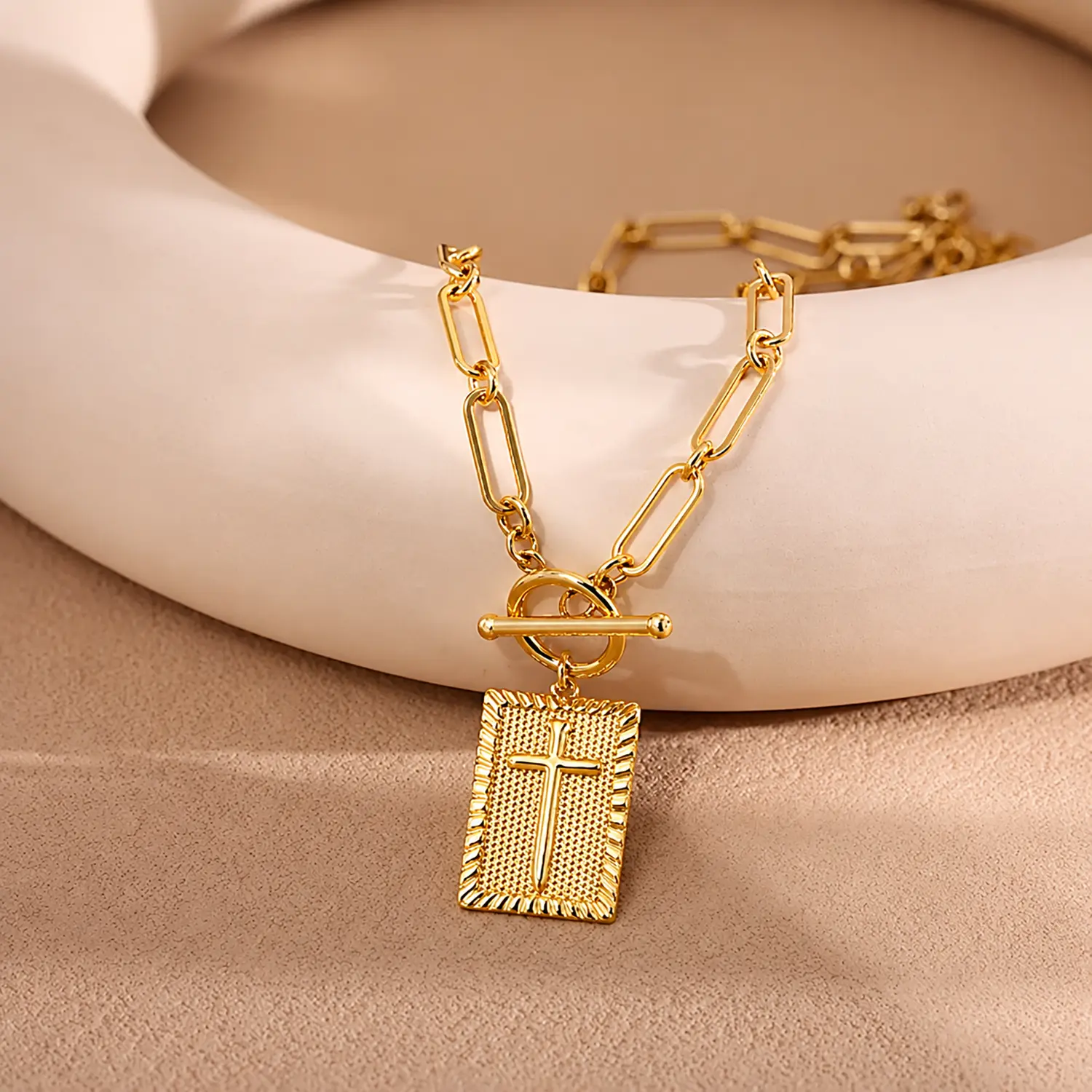 316L Stainless Steel Cross Pendant Necklace for Men - Hypoallergenic Waterproof Handmade Religious Jewelry, 16in Long Chain, Unisex Daily Wear for Baptism, Birthday, Anniversary, Cross Necklaces, Love Gift, Communion, Hypoallergenic Jewelry, 16 Inch Chain