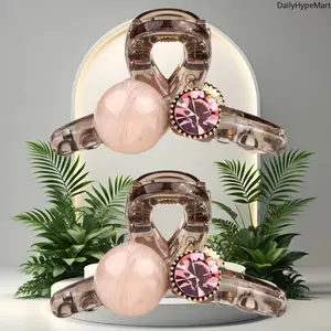 4cm Candy Color Half-Up Bang Alligator Hair Clips, Small Fashion Clothing Accessory Clips, Alligator Clip