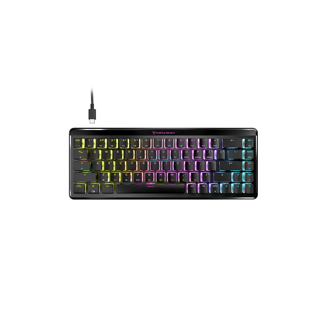 Turtle Beach Vulcan II Mini Air – 65% Optical Mechanical Gaming Keyboard, Full Wireless & Bluetooth Capabilities, Customizable RGB Illumination, Detachable Cable, Smart Keys