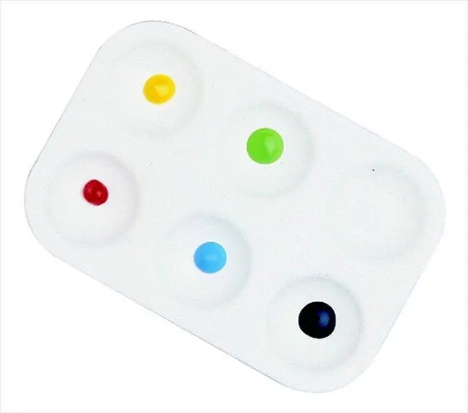 School Smart Paint-Rite Tray (085855) - 3.5 x 5.25 in White Tray with 6 Compartments, Holds Any Type of Liquid, Pack of 12