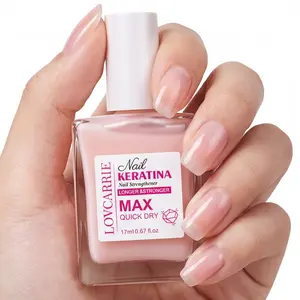 LOVCARRIE Keratin Pink Nail Strengthener 17ml Enhances nail elasticity and fills imperfections Boosts nail shine Resists breakage and splitting Nail care