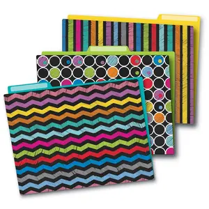Colorful Chalkboard File Folders