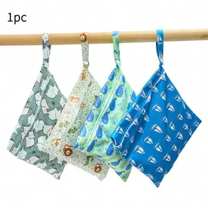 Mini Diaper Wet Dry Separation Storage Bag Set, Durable Design, Baby Carriage Hanging Nappy Organizer, Essential Items Holder