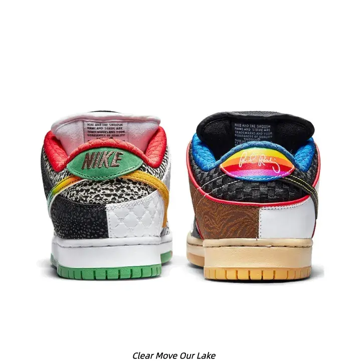 Asymmetric Two-Tone Multi Patchwork Low Top Skate Sneakers Mixed Texture Rainbow Gradient Side Swoosh Vintage Gum Outsole Casual Platform Shoes Unisex
