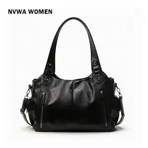 Punk Style Studded Tote Bag - Trendy PU Leather Shoulder Bag with Spacious Interior for Daily Use Quilted Hobo Design