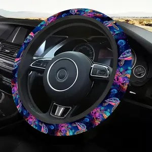 1pc 1.6 x 15 inch Sea turtle Pattern car steering wheel cover, non-slip and comfortable, car interior accessory, no inner ring, easy to install and remove, suitable for all car models, a gift for car enthusiasts, holiday gift, 1227CYJ