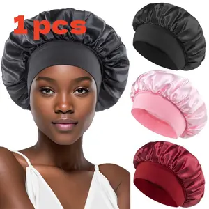 Women's Fashion Oversized Satin Sleep Cap, Soft Smooth Hair Wrap, Suitable for Curly and Straight Hair, Daily Use and Sports, Sleeping Cap