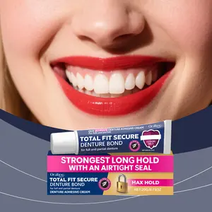 Oralhoes Denture Adhesive Comfortable & Aesthetic, Daily Care Tooth Fixative, Reduces Gum Pain, Increases Comfort & Stability, Mouth Care