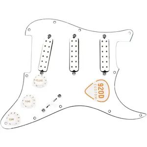 920D Fiesta Polyphonics WHITE Loaded Pickguard 7-Way/2-Toggle for Fender Strat