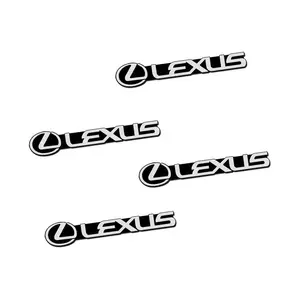 4pcs 3D Aluminum Car Audio Speaker Stereo Badge Emblem Decoration Sticker, Fits Lexus Is250 Is300 Rx330 Rx350 Gx200 Gx300 Lx470