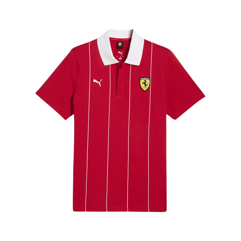 PUMA Womens Scuderia Ferrari Race Premium Short Sleeve Shirt Casual Casual - Red