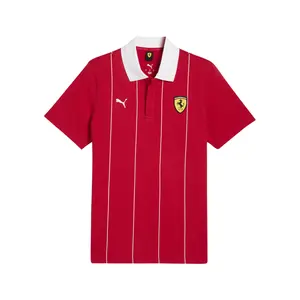 PUMA Womens Scuderia Ferrari Race Premium Short Sleeve Shirt Casual Casual - Red