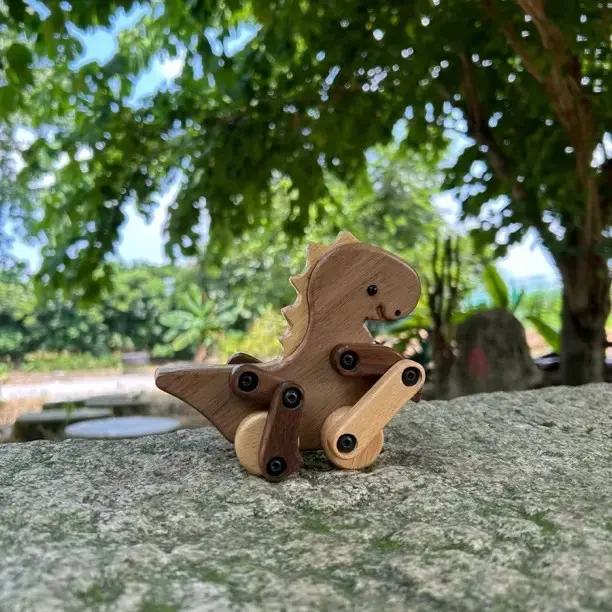 Dinosaur creative handmade wooden educational toys desktop ornament gift
