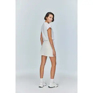 JENDUE Ron Eye Mini Denim Skirt - Modern Asymmetrical Style