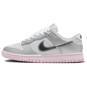 nike Nike Dunk Low Women's Silver Skate Shoes - Classic Retro Design Low-Top Profile Silver Colorway Versatile Casual Style Durable Construction Lightweight Comfortable  two  tone Sneaker Athletic Footwear flats