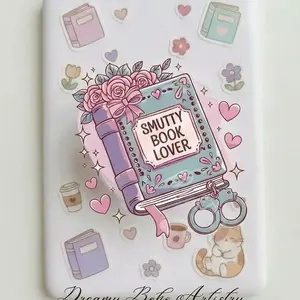 Magnetic Phone Grip Smutty Book Lover Handcuffs, Magsafe Compatible Kindle Holder High-quality Print, Spicy Romance Reader Gift Strong Magnet
