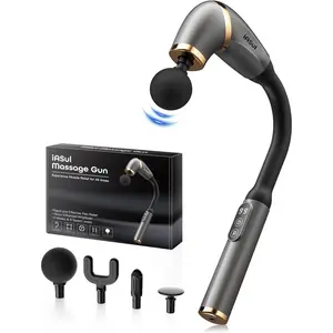 Massage Gun Pro - Extended Handle, 4 Heads, 3 Modes, USB-C Fast Charge