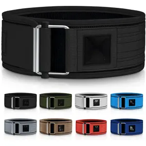 Quick Locking Premium Weight Lifting Belt - Powerlifting, Cross  for Men and Women - 4 Inch Wider  Support,  Metal Buckle - Professional , Olympic Lifting, Deadlift