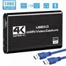 Alloy Shell Aluminum 4K HDMI Audio & Video Capture Card with Mic Voice Support, 1080p60fps Recording, HDMI Loop-Out, USB Cables, Compatible with Gaming, Live Streaming, Nintendo Switch, PS4, OBS, Camera, PC, Linux