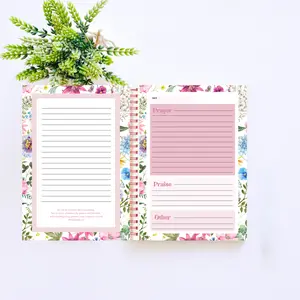 Prayer Journal with Spiral Coil Binder journal prompt A6 Weekly bible study