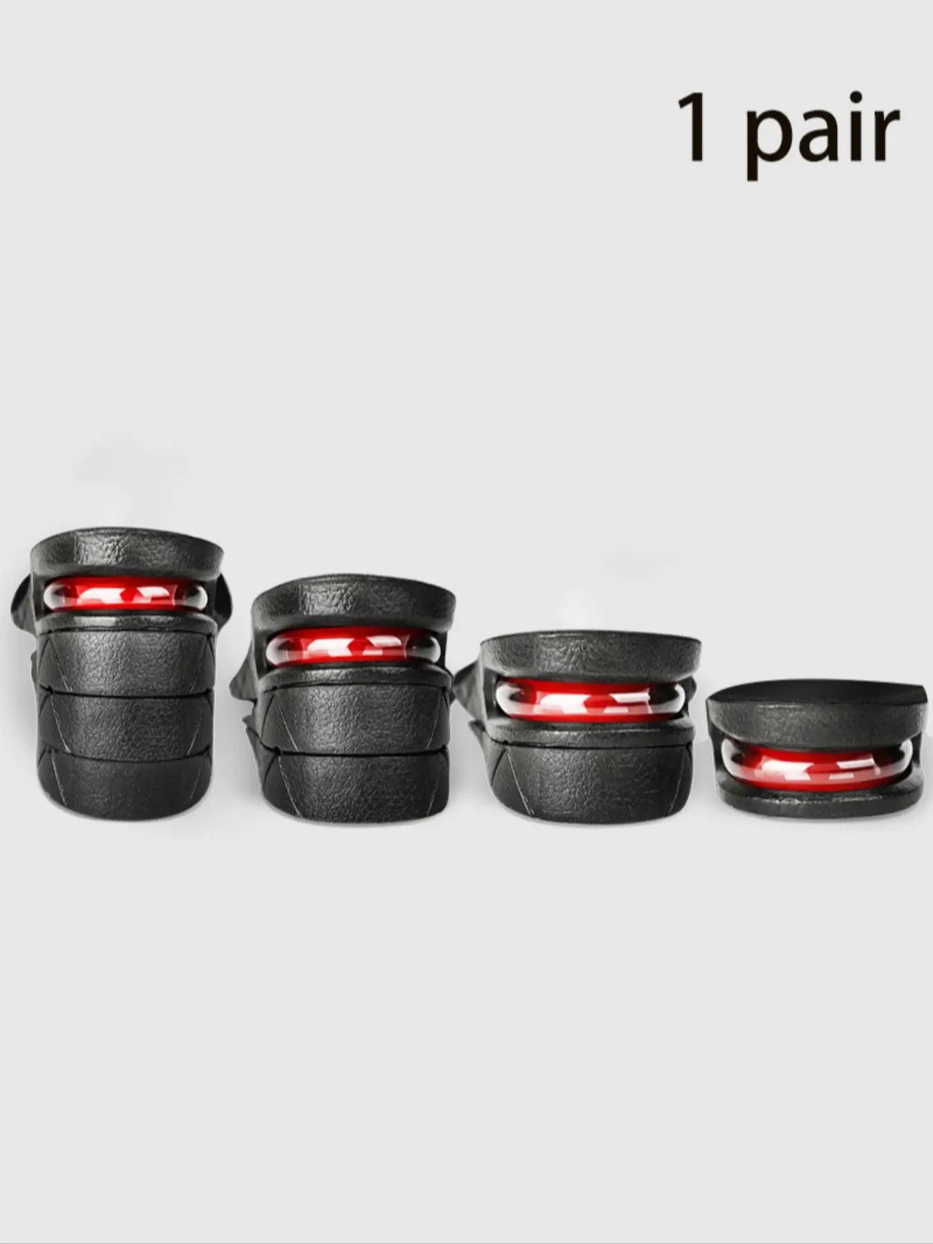 Black National Day Offers Adjustable Shoe Heel Insole with Air Cushion for Variable Taller Support, 1 Pair Invisible Soft Cushioned Height Increase In