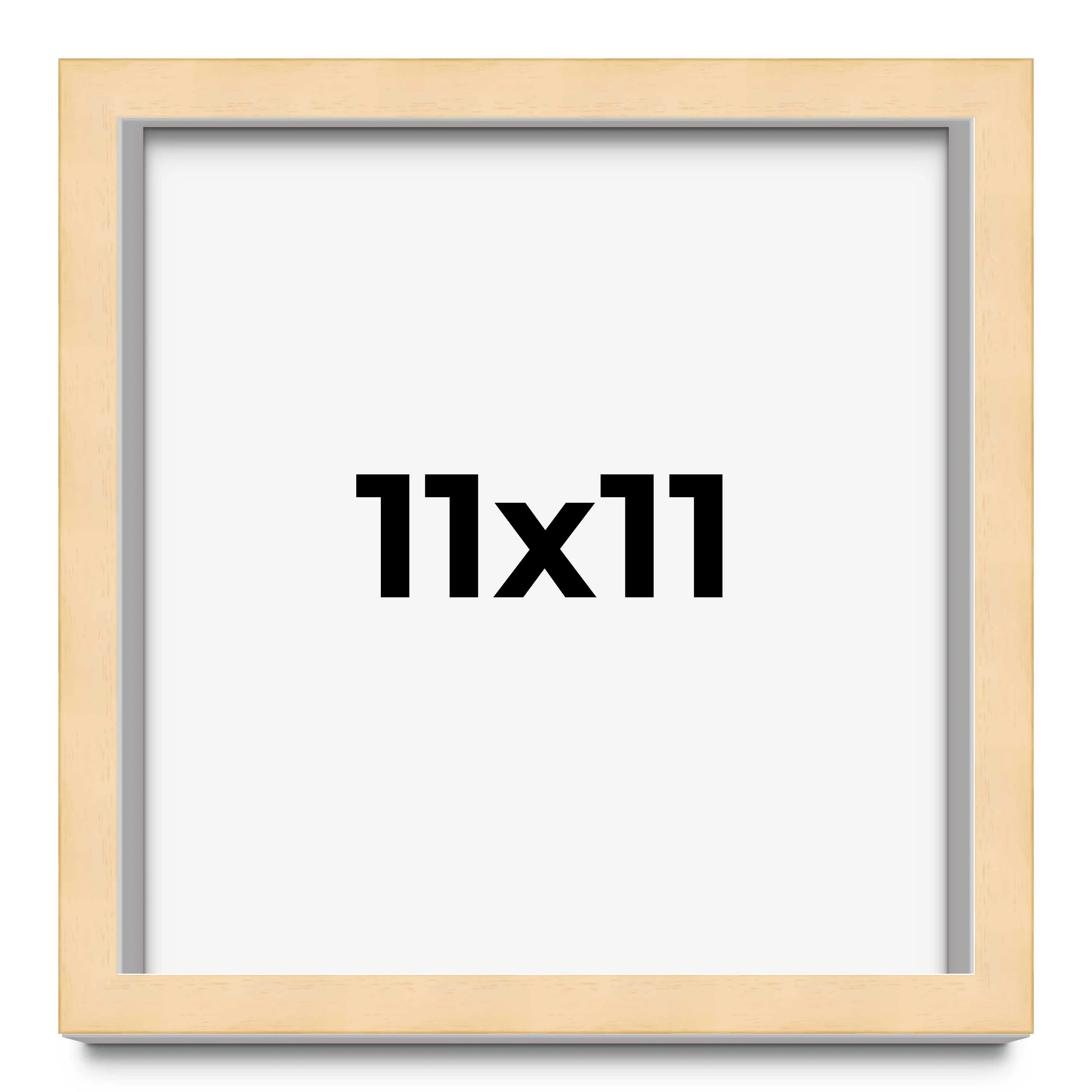 11x11 Solid Wood Picture Frame with UV-Resistant Acrylic & Acid-Free Backing, Available in 6 Finishes: Matte Black, Matte White, Metallic Bronze, Silver, Natural Wood Grain & Mahogany