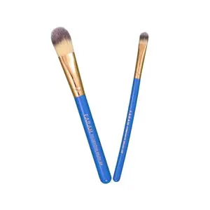 Foundation & Concealer Brush DUO Blue Orchid - Foundation Brush And Concealer Brush For Cream Application