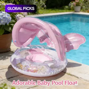 Mermaid Pool Floats for Kids, Inflatable Swimming Ring Toy, Summer Beach Treasure Floating Buoy, Air-Filled Pool Float #GLOBAL PICKS