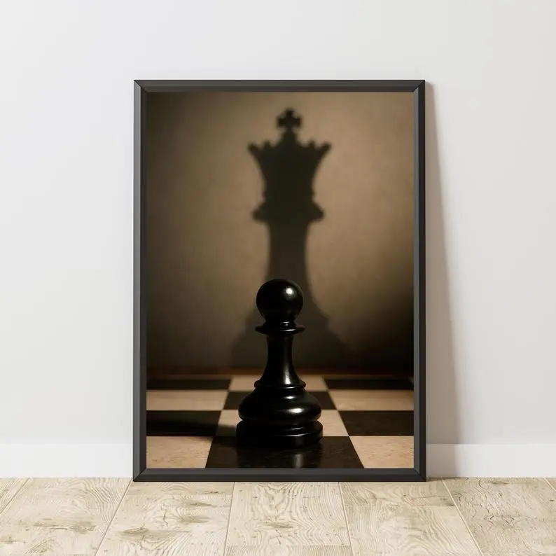 Motivational Poster, Motivational Print, Motivation Wall Art, Inspirational Wall Art, Office Decor, Entrepreneur Mindset, Chess Wall Art 2