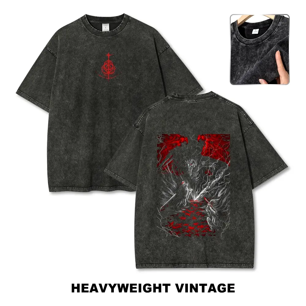 Elden Ring Game Vintage Tee 90s Graphic Tees Men's t Shirts Graphic Tee t Shirts Funny Graphic Tee Good Graphic Tees Men's Graphic Tees Streetwear Outfits Men Vacation Outfits Oversized Tshirt Men