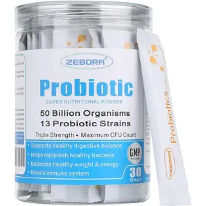 Probiotics for Women, Men and Kids, Prebiotics and Probiotics Powder for Digestive and Immune Gut Health - Support Healthy-Respiratory-System Gluten Free and Non GMO, 30 Packets