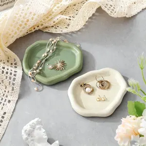 2-Piece Cloud-Shaped Jewelry Tray Set, Durable Thick Ceramic Material, Multi-Use for Jewelry & Perfume Display, Key Organizer, Jewelry Storage Box