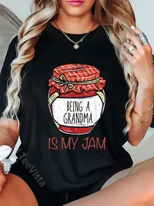 100% Cotton Unisex Homemade Jam Canning Jelly Canner Being A Grandma Is My Jam T-Shirt Casual Graphic Printed Vintage Tshirt