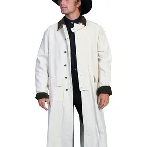 Rangewear By Scully Men's Long Canvas Duster - Rw107 Walnut