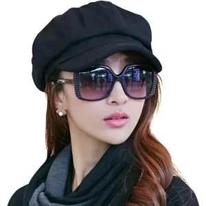 Wool Fashion Newsboy Hats for Women Winter Warm Pageboy Cabbie Cap Beret