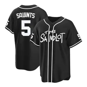 The Sandlot Baseball Jersey, SQUINTS #5 Button Down Short Sleeve, Baseball Jersey for Adult Youth Kid #2