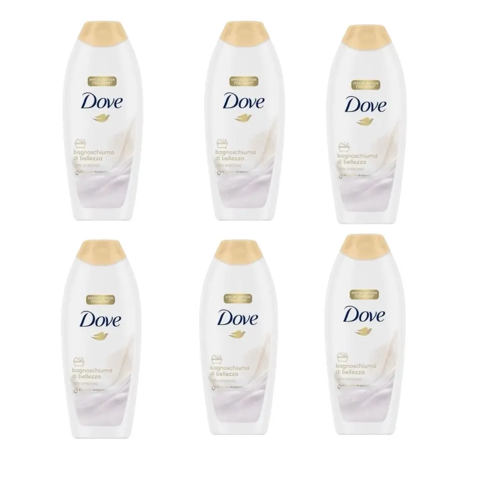 Dove Special Edition Luxury Bath Foam & Body Wash, Hydrating Cleanser with Floral Aroma for Sensitive Skin - 750ml (Pack of 6), Body Care, Gift, Radiant, Blend, Scented