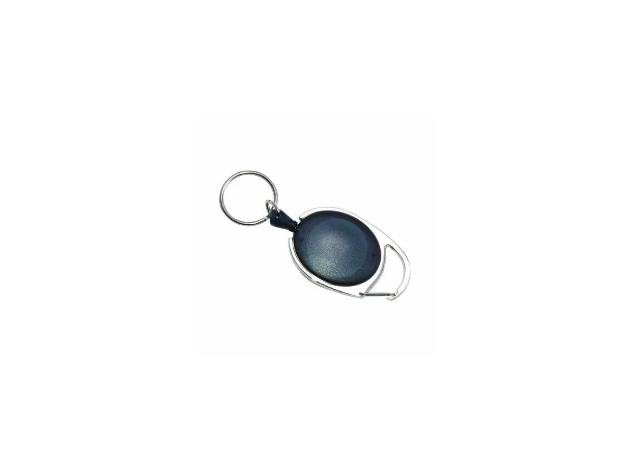 Advantus Carabiner-Style Retractable ID Reel, 30 Extension, Smoke, 6/Pack