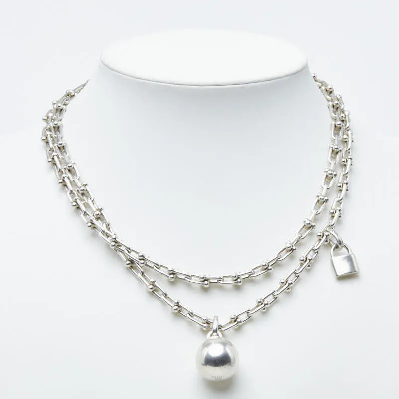 Pre-owned Tiffany & Co. Sterling Silver 925 (Ag925) Small Leather Goods TIFFANY&Co. HardWear Small Wrap Silver Necklace