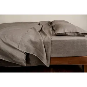 Sembla - Sembla Linen Fitted Sheet (Queen) - Cuttack Silver Sembla - Sembla Linen Fitted Sheet (Queen) - Cuttack Silver