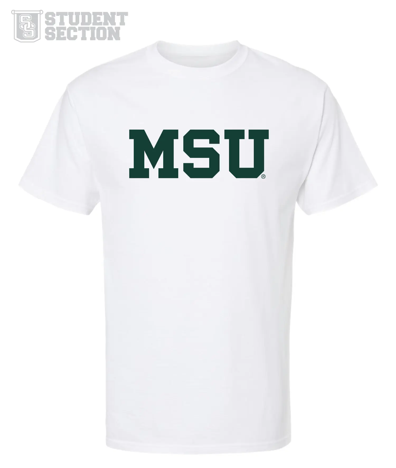 Student Section | White Michigan State "MSU" Unisex T-Shirt