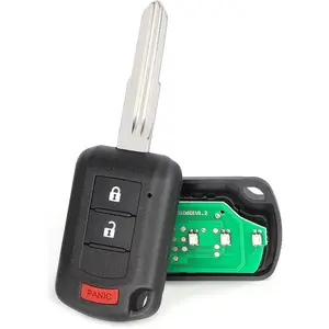 Remote Car Key Fob Replacement for Mitsubishi Lancer Mirage G4 Outlander Sport Eclipse Cross 2018-2021 FCC ID: OUCJ166N, P/N: 6370C135 315MHz ID47 Chip Black