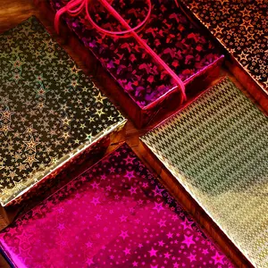Laser Gift Wrapping Paper, Vibrant Multi-Designs, Thick Durable Foldable, No Loss, Ideal for Holiday Boxes, Birthday Gifts, Flower Bouquets, Party Decorations